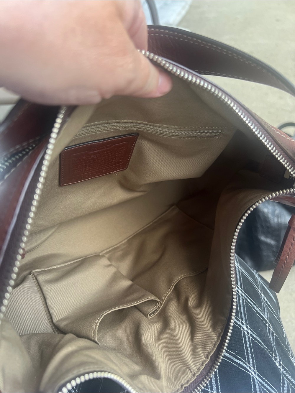 Coach F13730 Soho Pleated rustic cognac pleated saddle/Hobo Bag - Picture 8 of 13